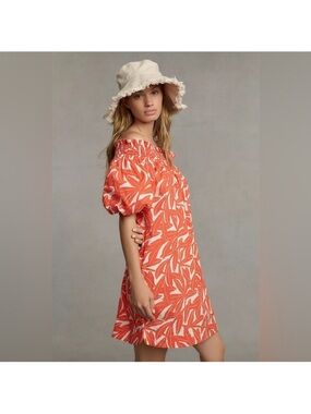 WHIT TWO Banana Leaf Off-The-Shoulder Dress